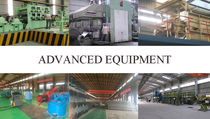 Advance equipment of high quality galvanized carbon steel pipe