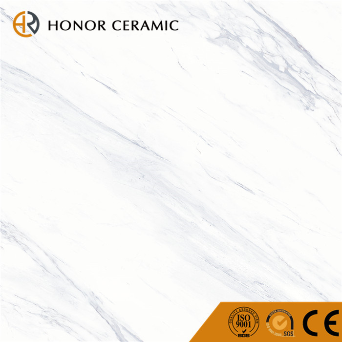Good price designs of polished glazed carrara white marble porcelain tiles