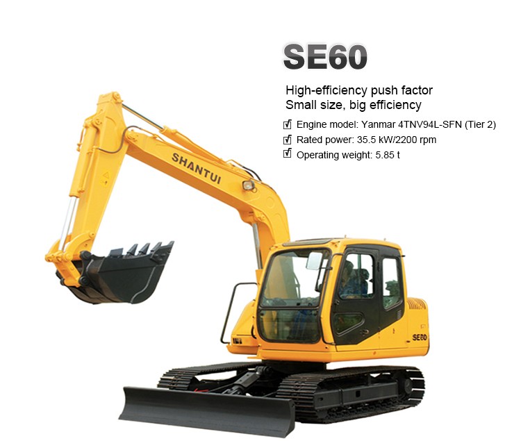 New 6 ton crawler excavator SE60